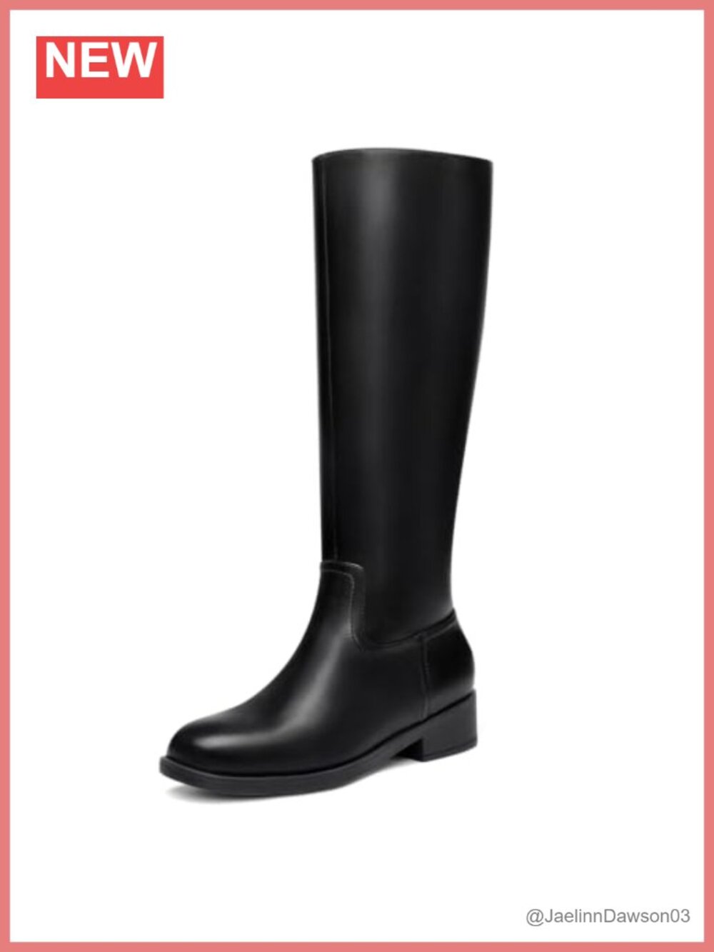 Women's Knee High Boots Flat Square Toe Faux Leather Tall Fall Boots